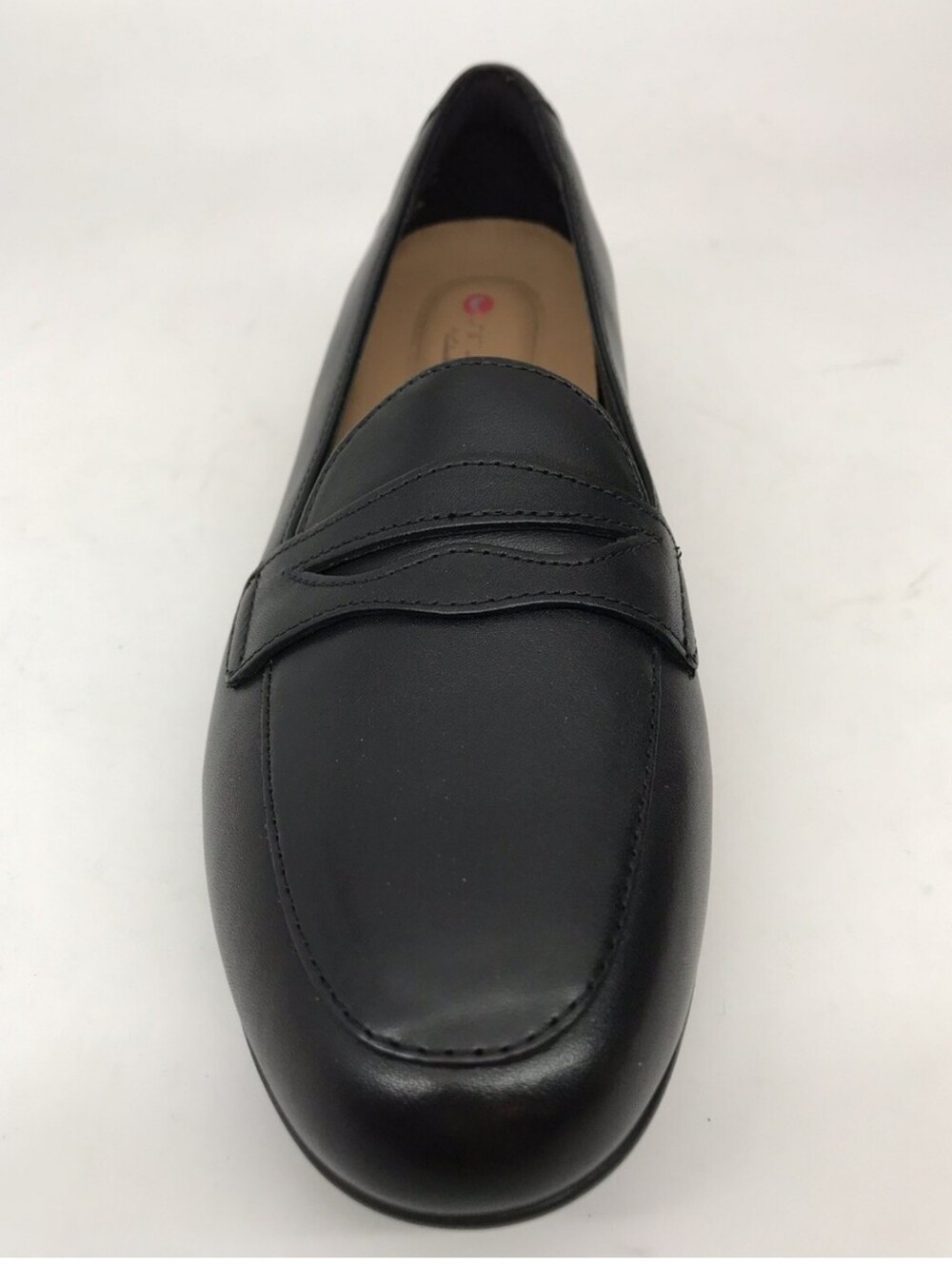 Clarks Loafers Womens 8.5 Black Un Blush Go Penny Leather Wide Width Slip On